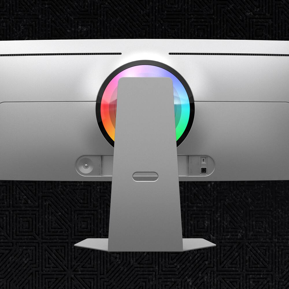 Alt View 39. Samsung - 49" Odyssey OLED G9 Curved Dual-QHD 240Hz FreeSync Prem Pro and G-Sync Compatible Smart Glare Free Gaming Monitor - Silver.