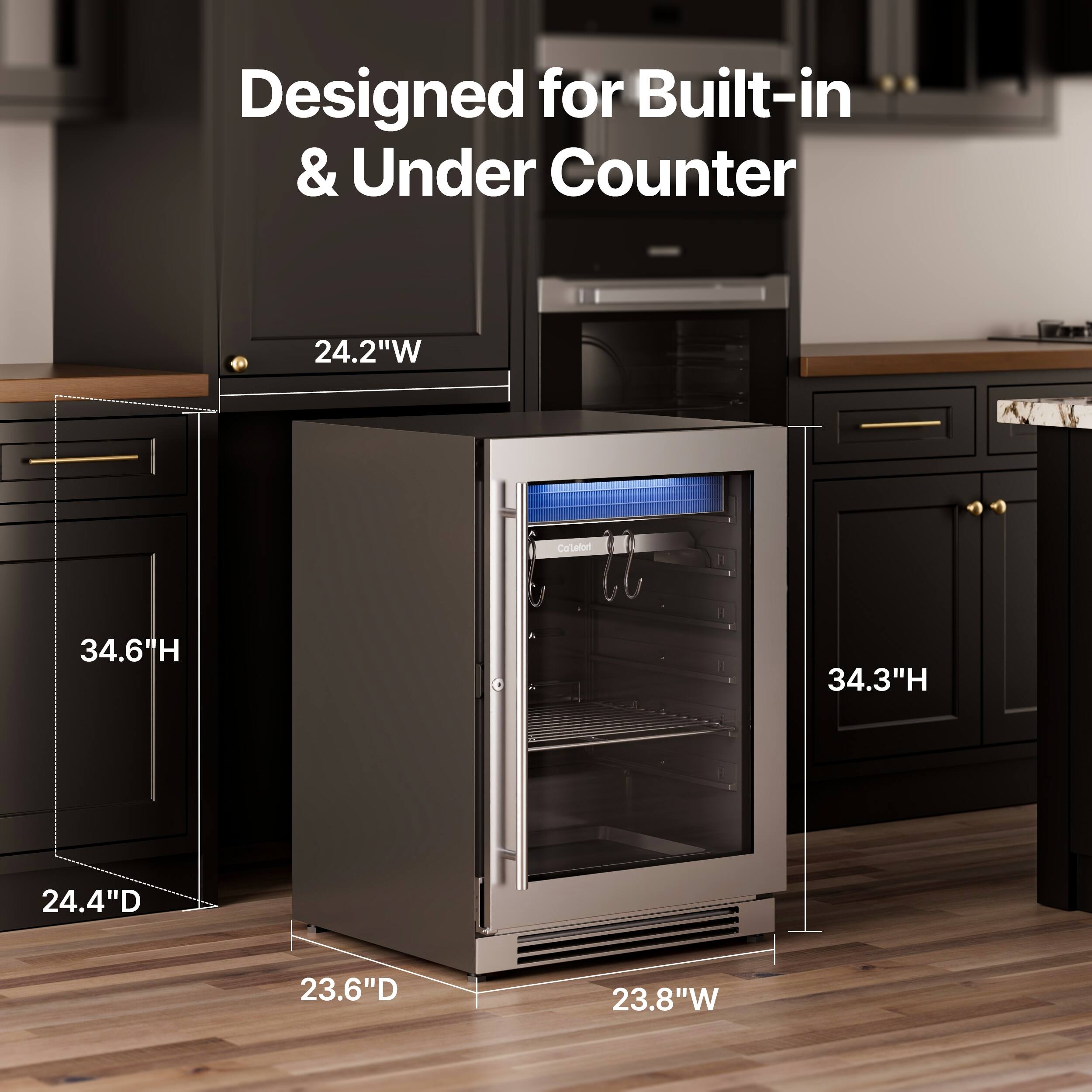 Designed for Built-in & Under Counter

24.2"W
34.6"H
24.4"D
23.6"D
23.8"W
