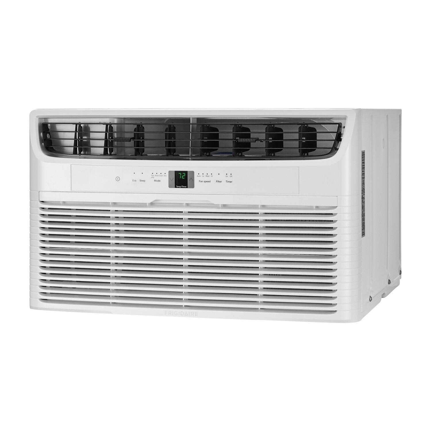 Back. Frigidaire - Frigidaire 115V 8,000 BTU 350 Sq. Ft. Wall Air Conditioner with 4,200 BTU Heater - White.