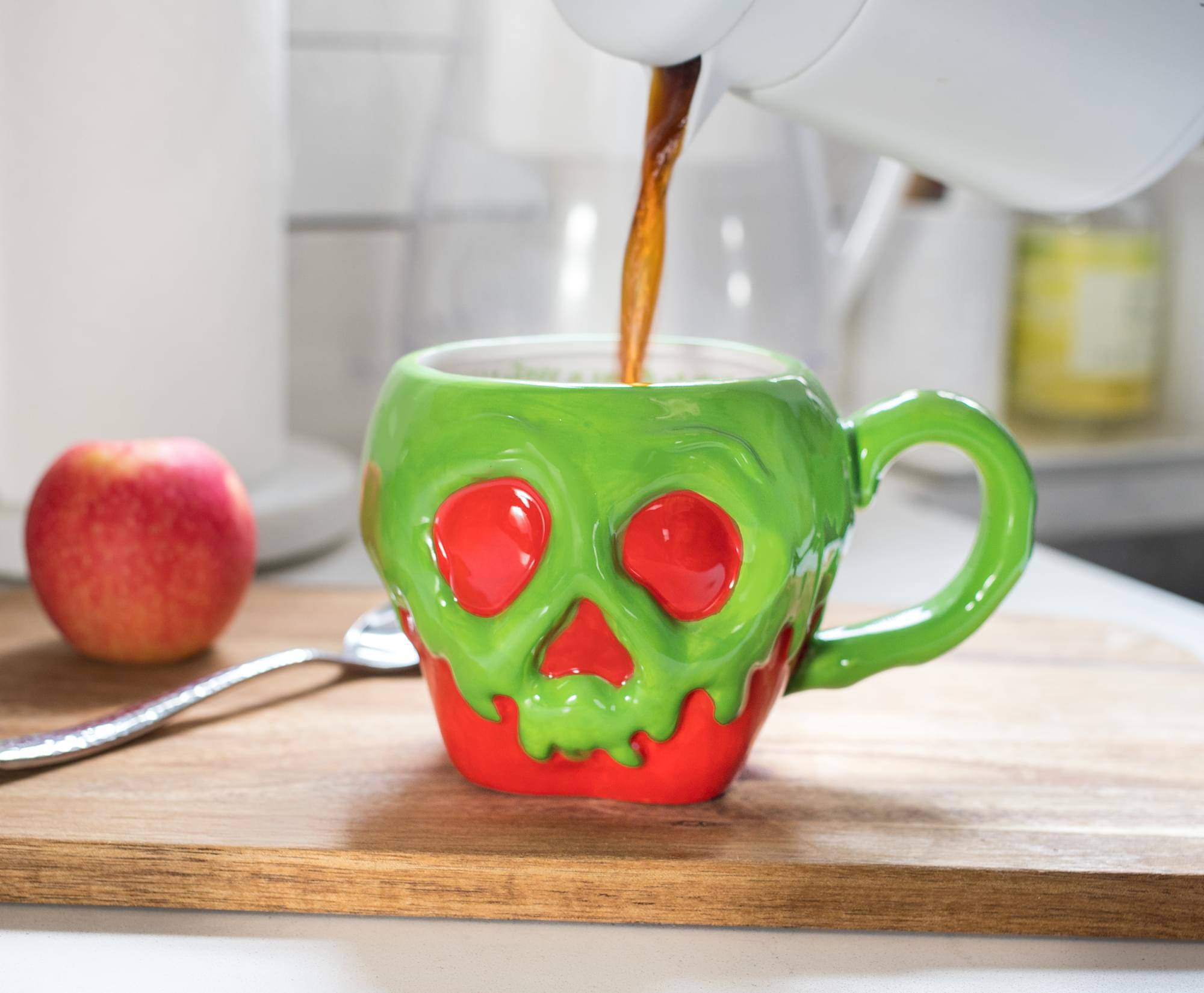 Alt View 10. Silver Buffalo - Disney Evil Queen Poison Apple Sculpted Ceramic Mug | Holds 20 Ounces - Green.