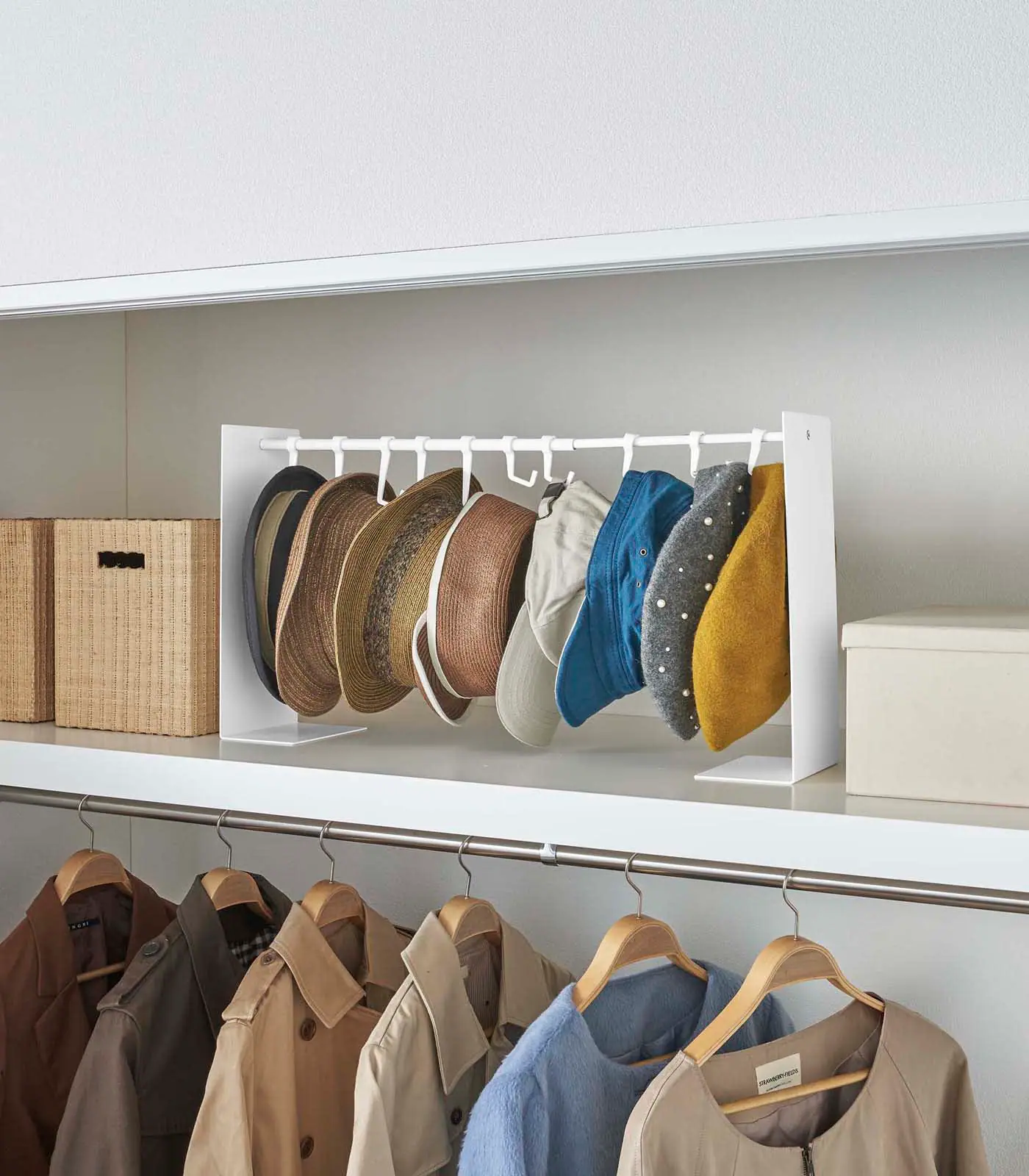 Alt View 8. Yamazaki Home - Hat Hanging Organizer - Steel - Black.