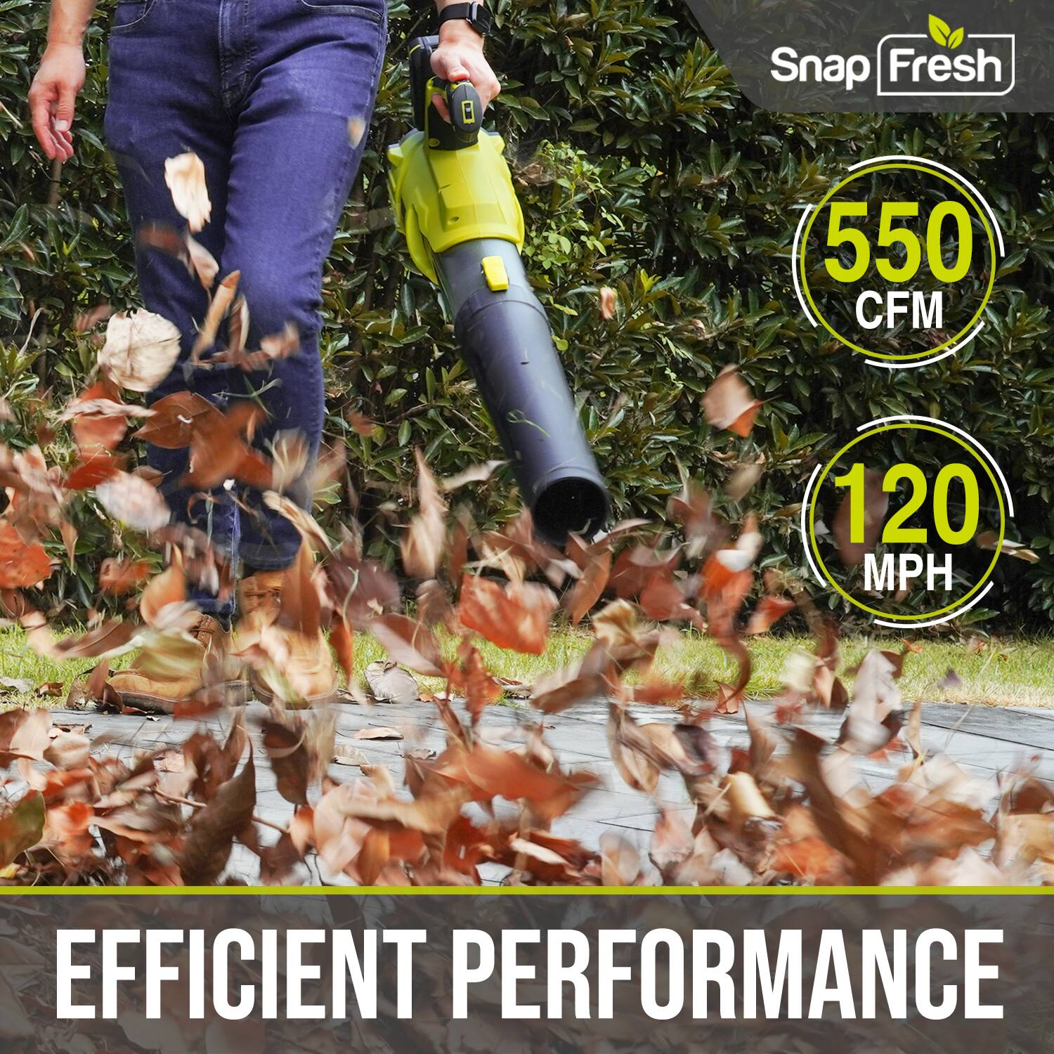 Snap Fresh  
550 CFM  
120 MPH  
EFFICIENT PERFORMANCE
