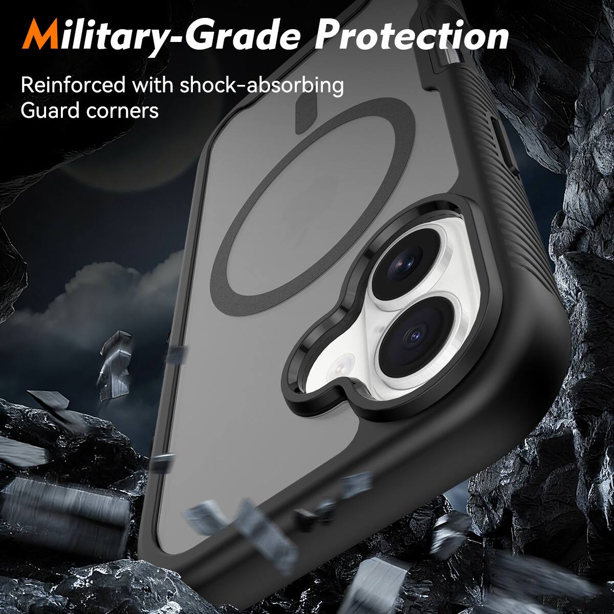 Military-Grade Protection  
Reinforced with shock-absorbing Guard corners