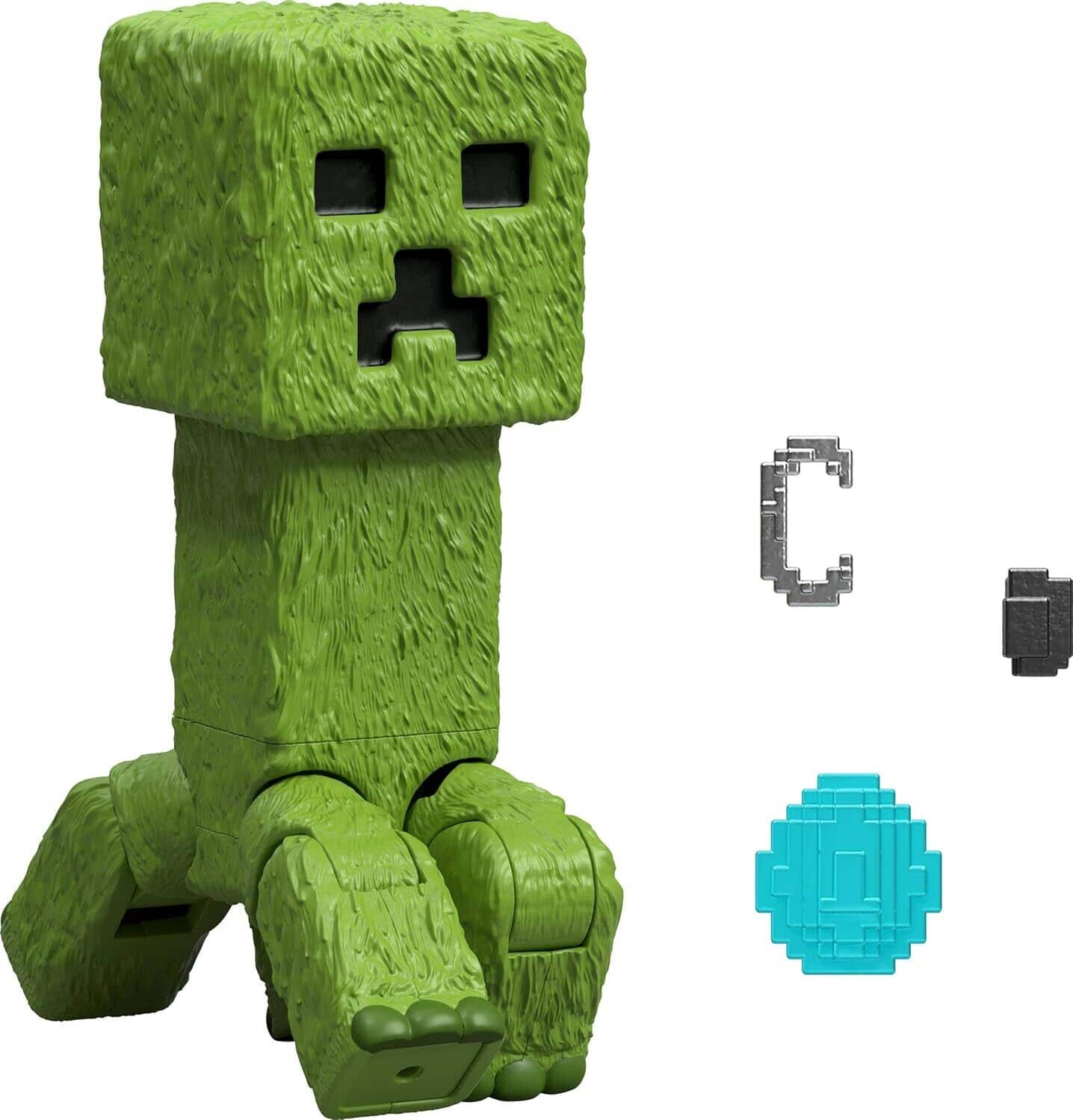 Mattel - Minecraft Movie 4'' Creeper Figure with Accessories - COLLECTIBLES - Multicolor