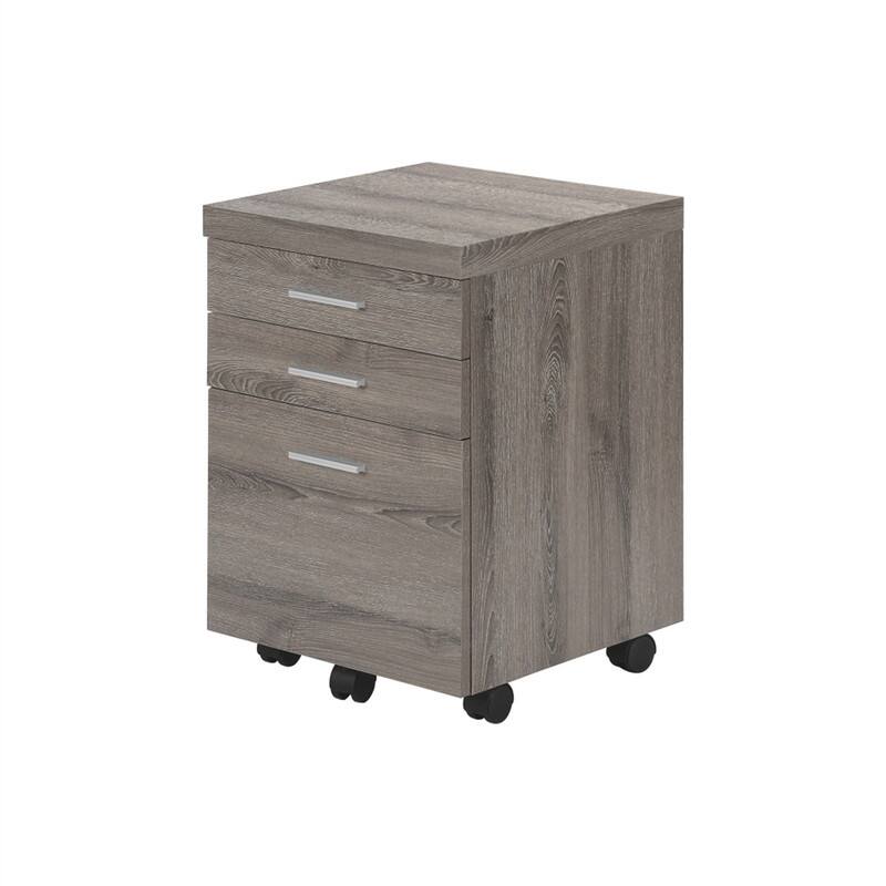 Front. HTUTWOO - File Cabinet - Rolling Mobile Storage Drawers, Printer Stand,  Contemporary Modern Office Work Organizer - Taupe.