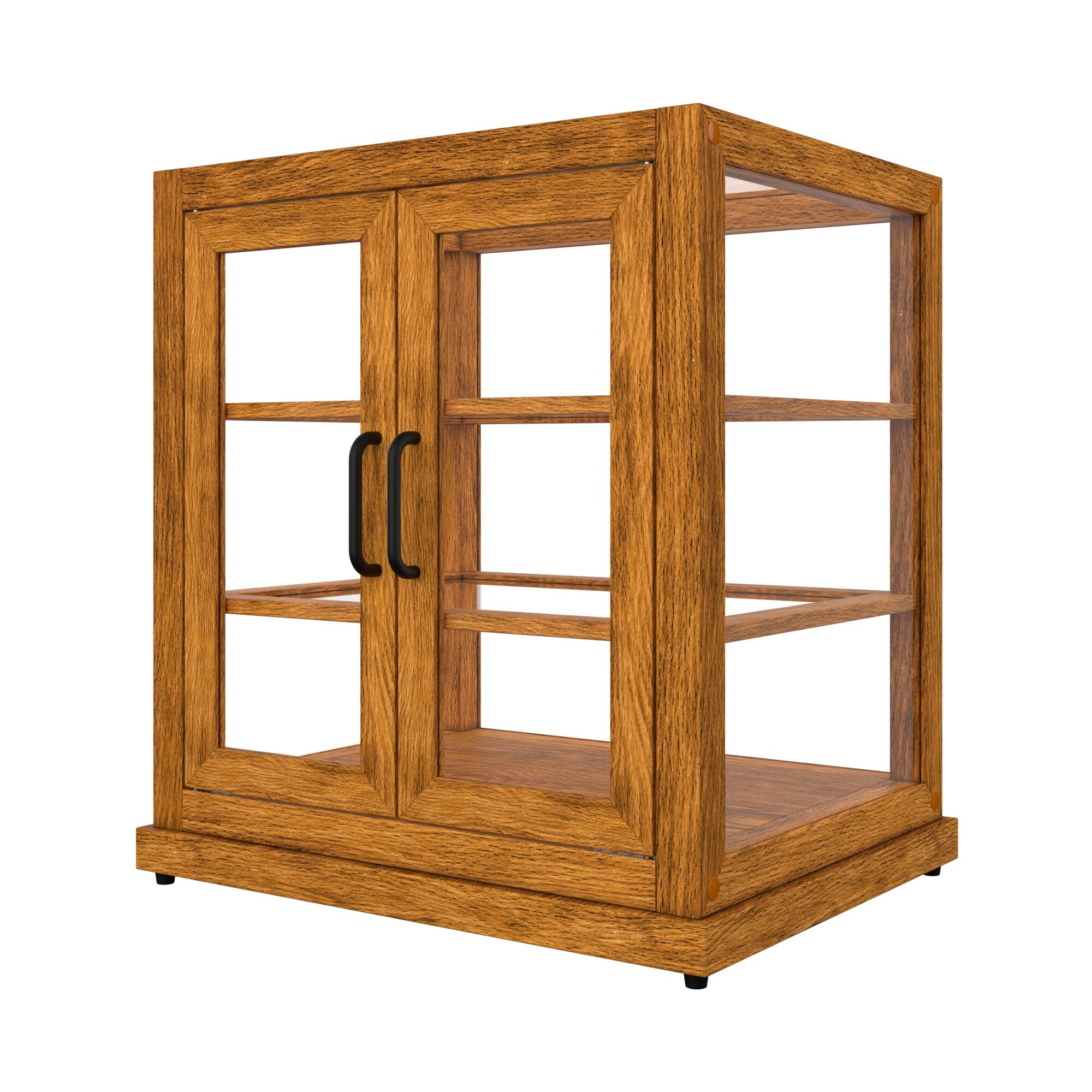 Alt View 6. Koolmore - 25 In. Artisan Wooden Bakery Display Upright Case 4 Cu ft, light color - Ash wood color.