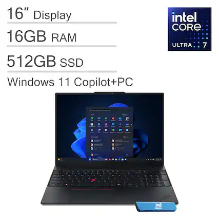 16" Display
16GB RAM
512GB SSD
Windows 11 Copilot+PC
intel CORE ULTRA 7