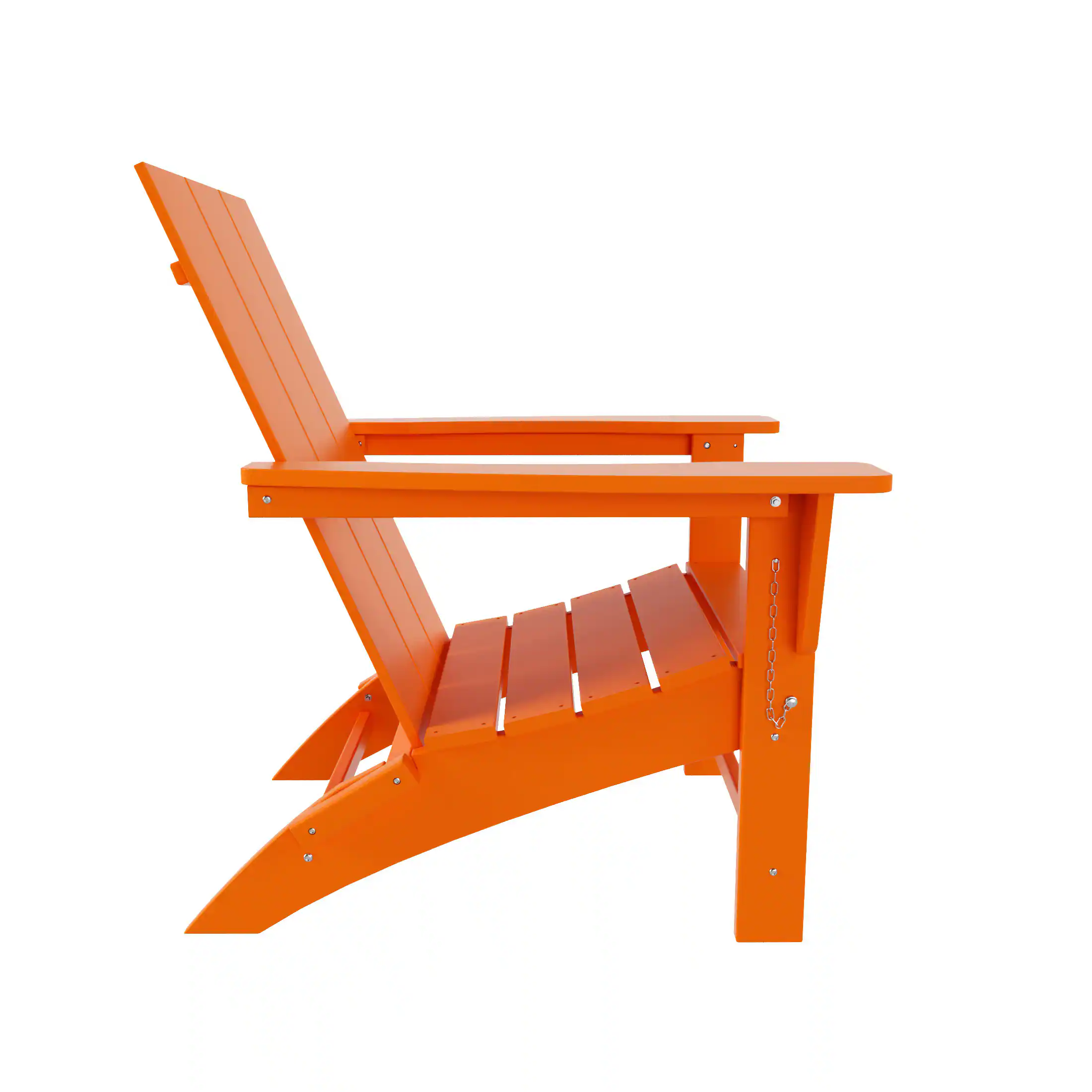 Back. WestinTrends - WestinTrends Ashore Outdoor HDPE Modern Folding Adirondack Chair - Orange.