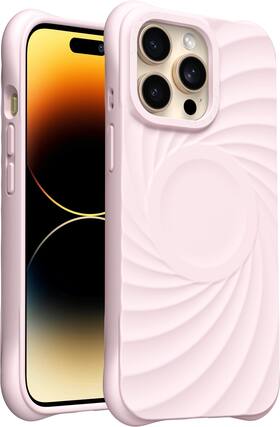 Front. Ornarto - ORNARTO Vortuxe for iPhone 14 Pro Max Case 6.7",Compatible with MagSafe,Sleek Liquid Silicone Phone Cover-Pink Quartz - Pink Quartz.