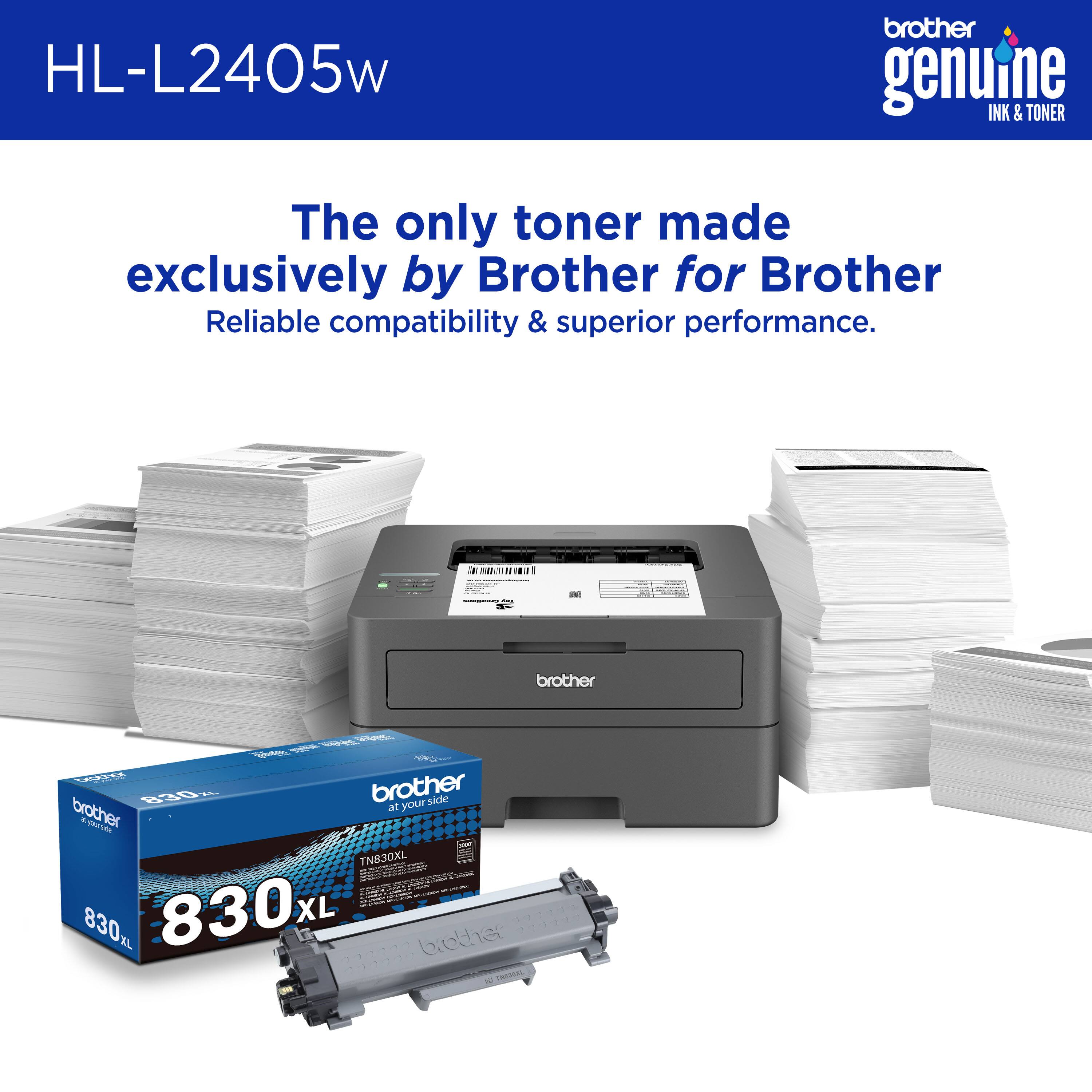 HL-L2405w Brother Genuine Ink & Toner: The only toner made exclusively by Brother for Brother. Reliable compatibility & superior performance.