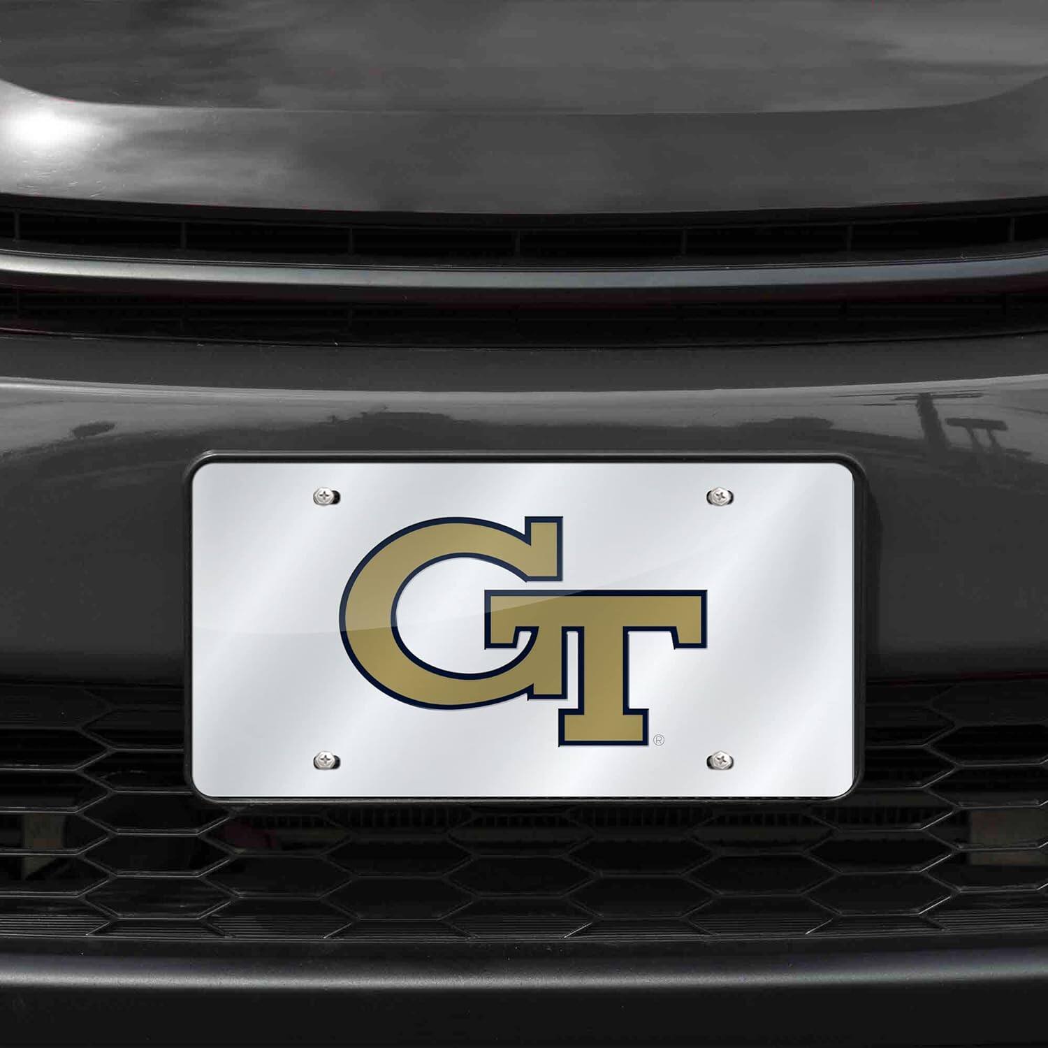 Alt View 1. Rico Industries - Georgia GT Tech Yellow Jackets Acrylic License Plate Laser Tag - Multi.