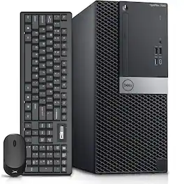 Dell - Refurbished Excellent - OptiPlex 7060 Tower Desktop PC, Intel Core i7-8700 up to 4.6GHz, 32GB DDR4 RAM, 512GB SSD, WiFi 6E, Win11 Pro - Black