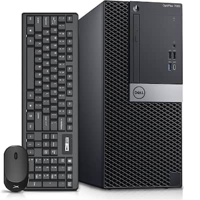 Dell Refurbished Excellent OptiPlex 7060 Tower Desktop PC, Intel Dell Refurbished Excellent OptiPlex 7060 Tower Desktop PC, Intel