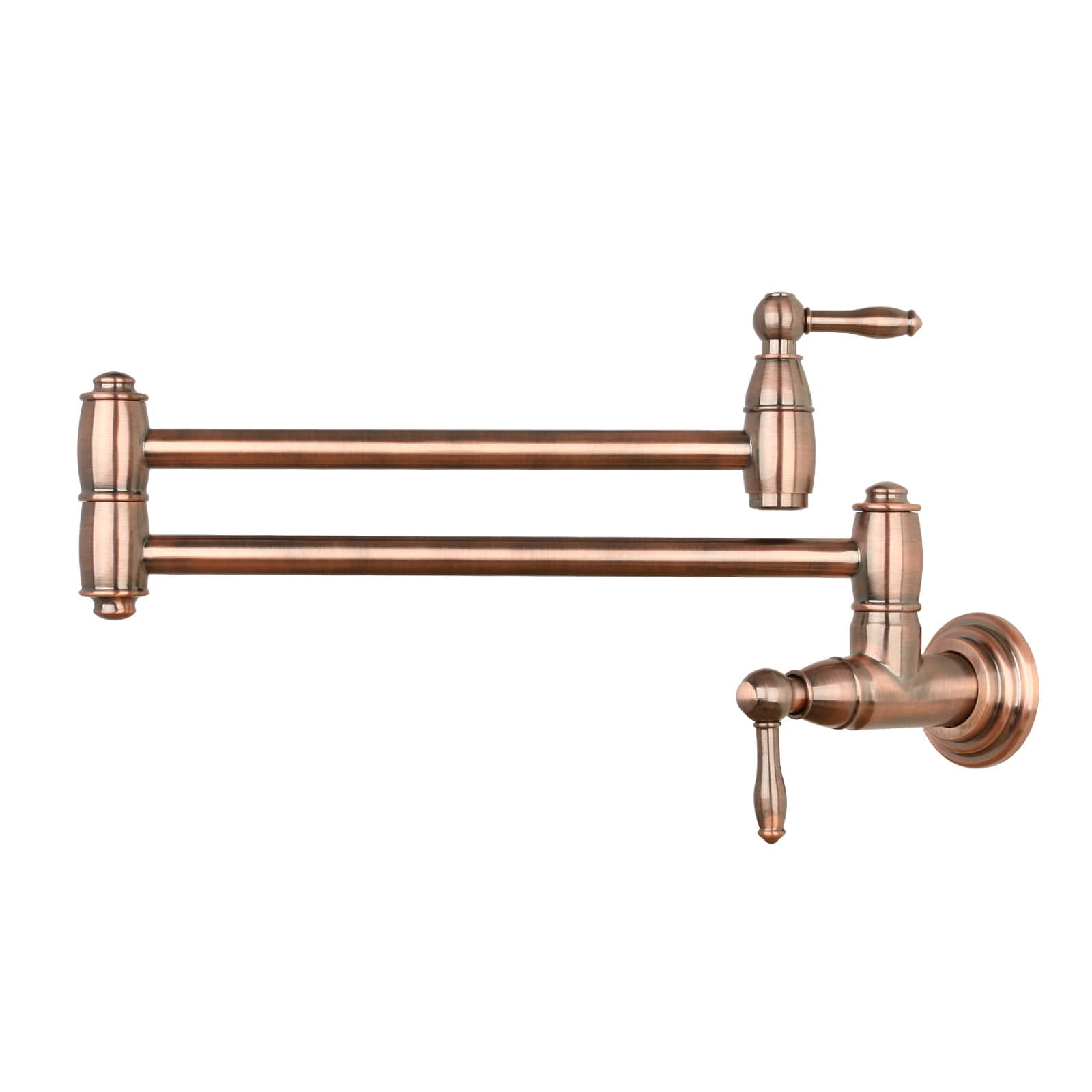 Wall-Mounted Solid Brass Pot Filler Kitchen Faucet with Dual Joint Swing Arms for Stovetop