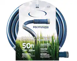 JETRANSPORT - 33180 Exojacket Fabric Garden Hose - Heavy-duty Water (100-foot X 5/8-inch) 600 PSI Seamless Watering - 50 Ft Polyfusion