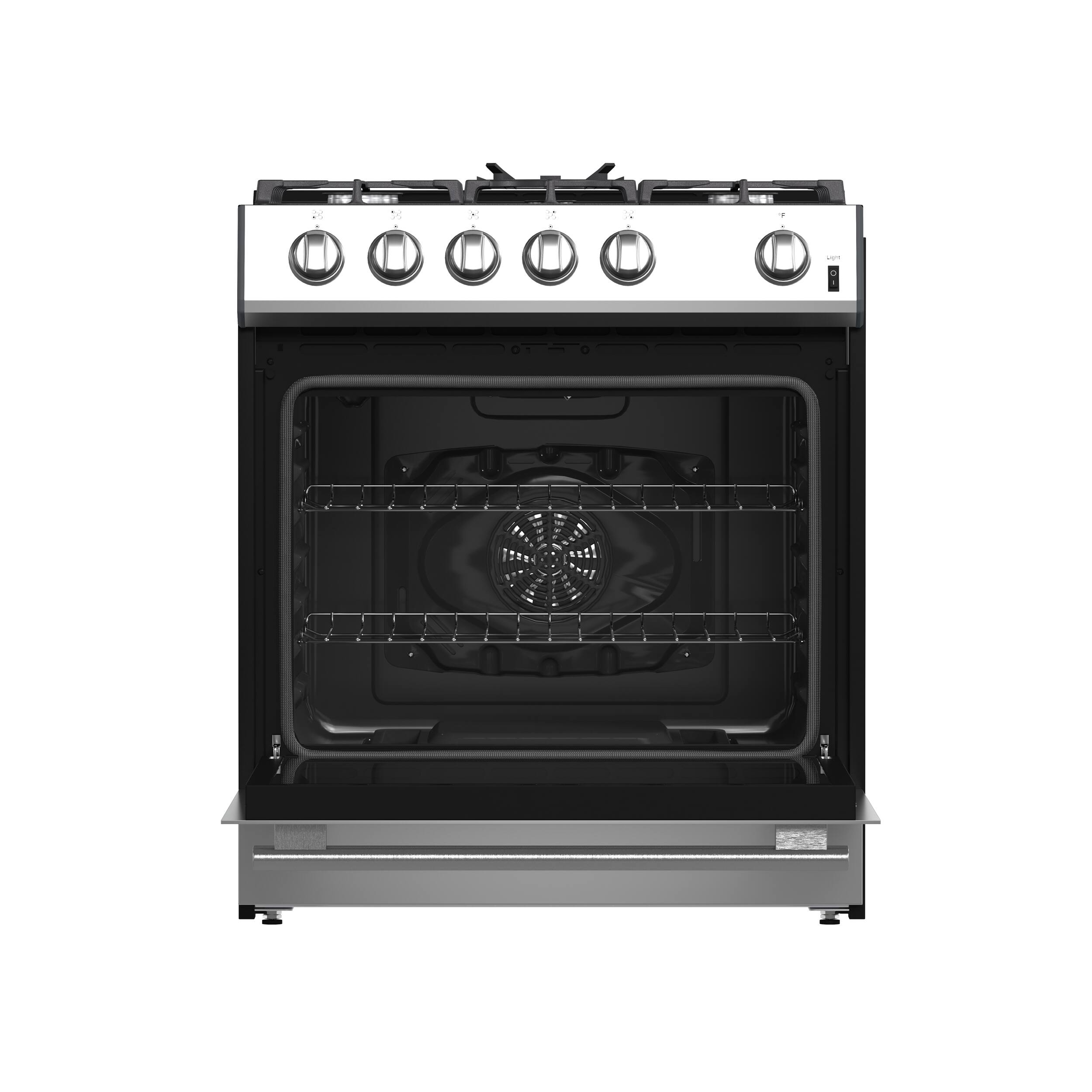 Alt View 1. Forno Appliances - Leonardo 5 Cu. Ft. Freestanding Gas Convection Range with LP Conversion Kit - Silver.