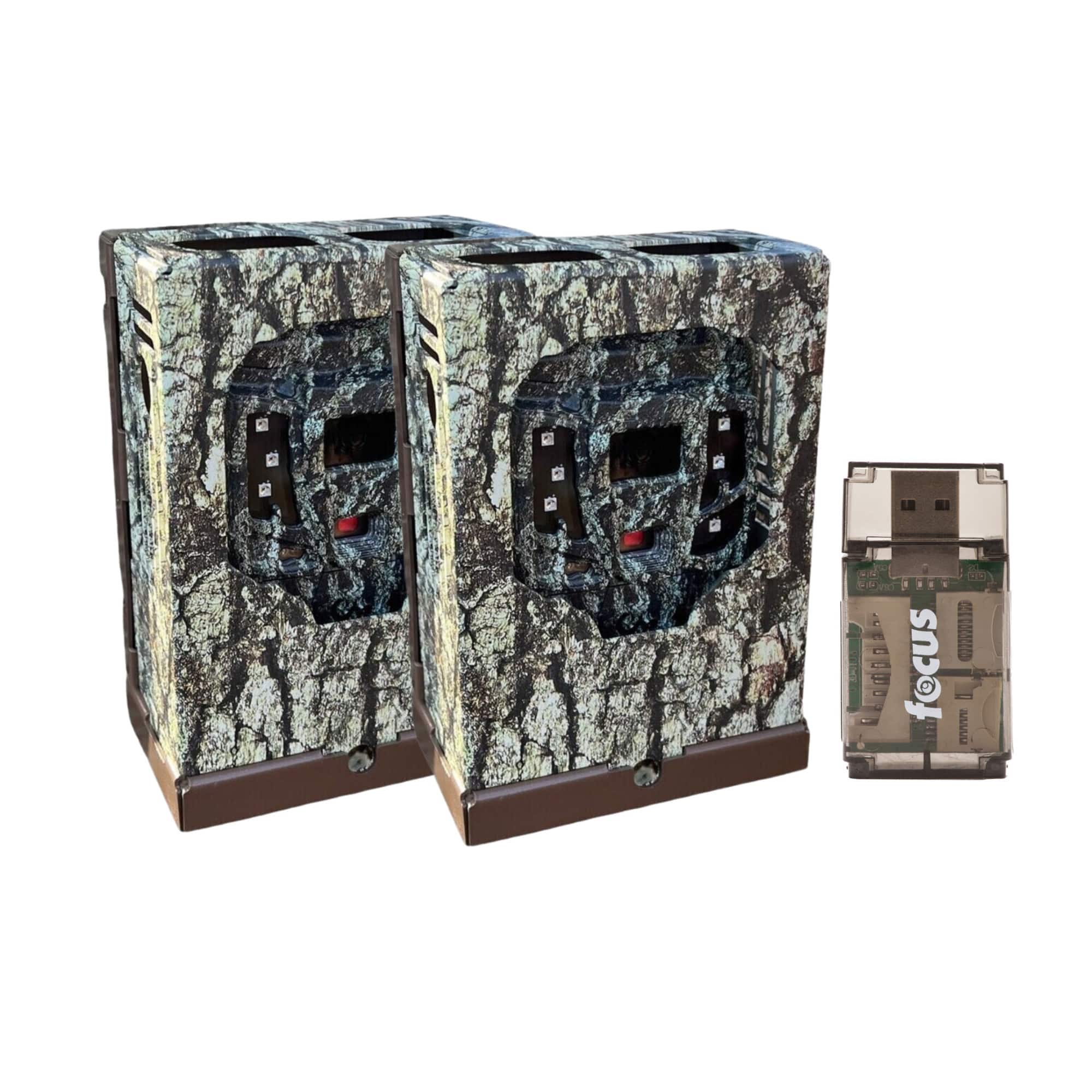 Browning Trail Cameras - Sub Micro Cell Security Box (2-Pack) and Card Reader