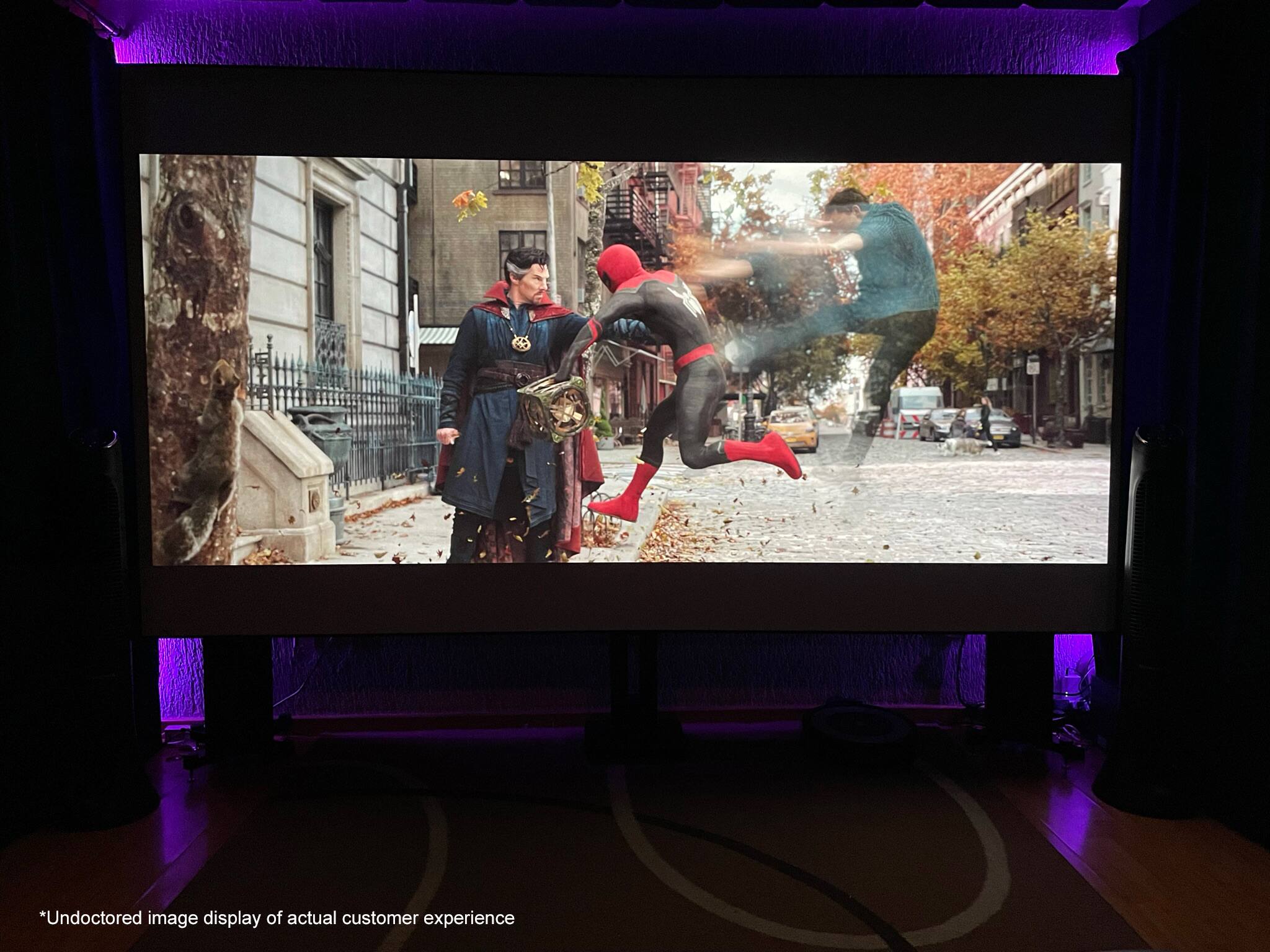 Undoctored image display of actual customer experience.