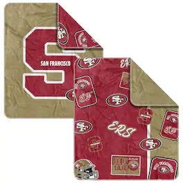 Logo Brands - San Francisco 49ers 50- x 60- Dream Weave Throw Blanket - Cardinal