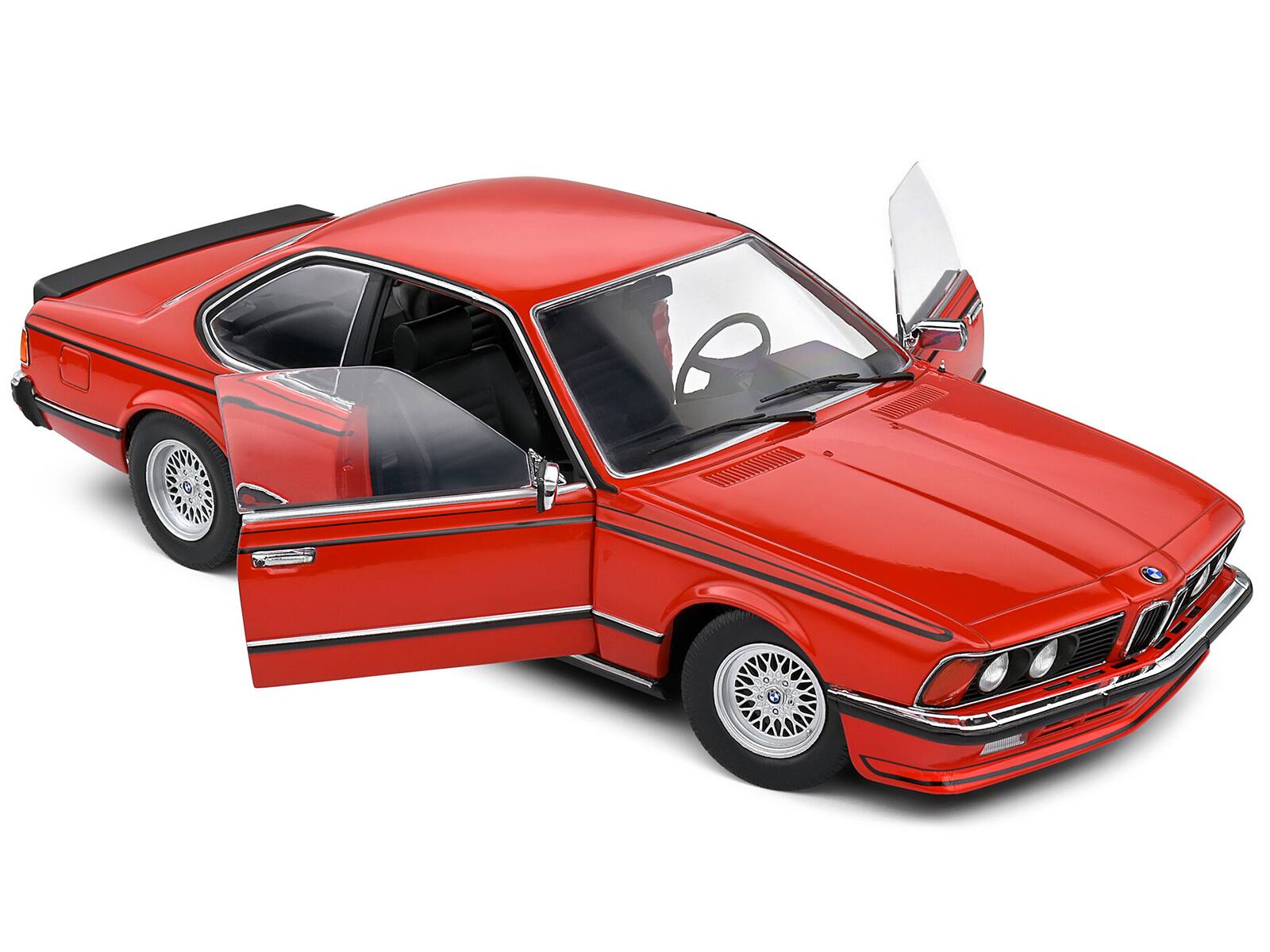 Angle. Solido - 1984 BMW 635 CSI (E24) Henna Red 1/18 Diecast Model Car by Solido - Red.
