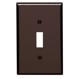 Leviton - 1 gang Plastic Toggle Wall Plate 1 pk - Brown