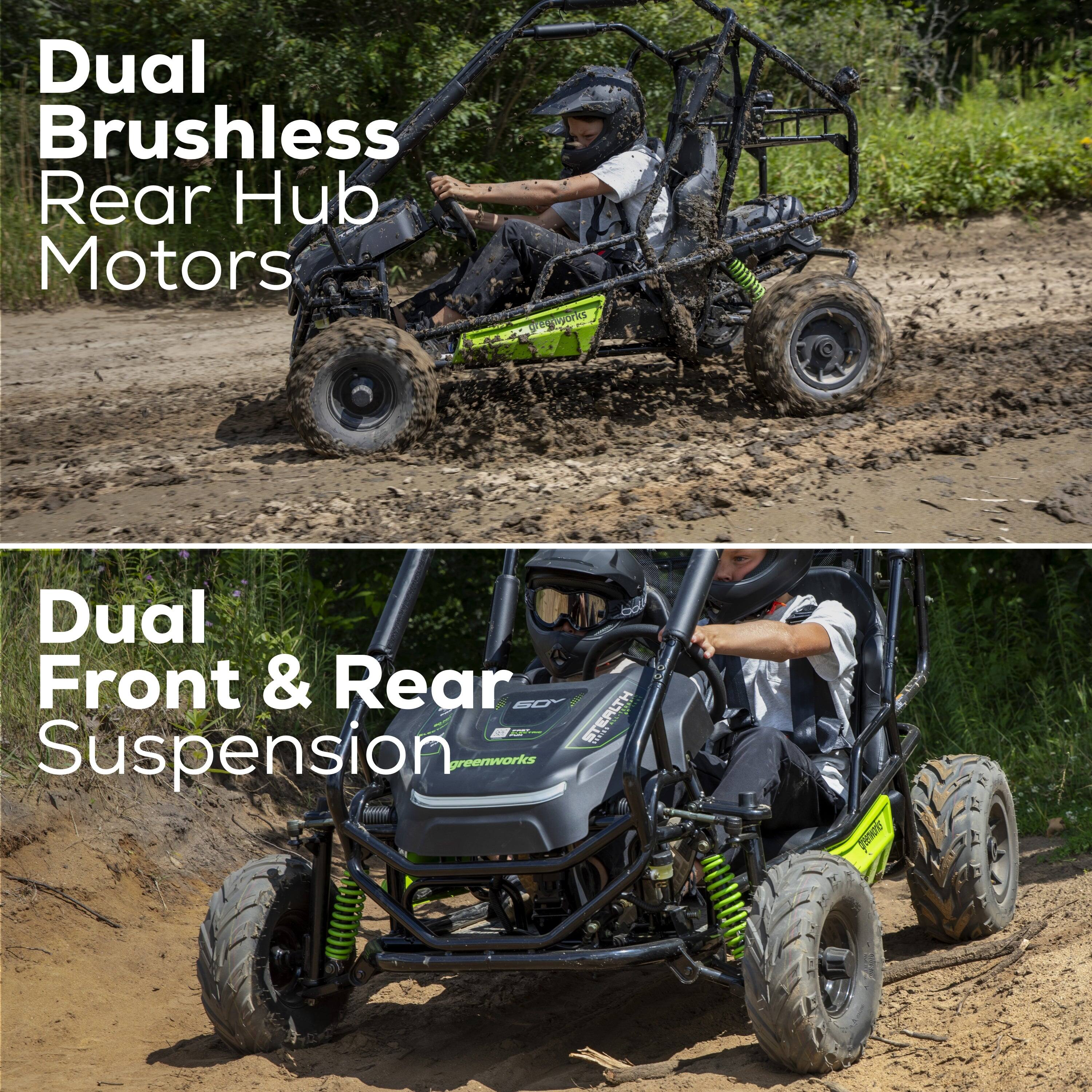 Dual Brushless Rear Hub Motors

Dual Front & Rear Suspension