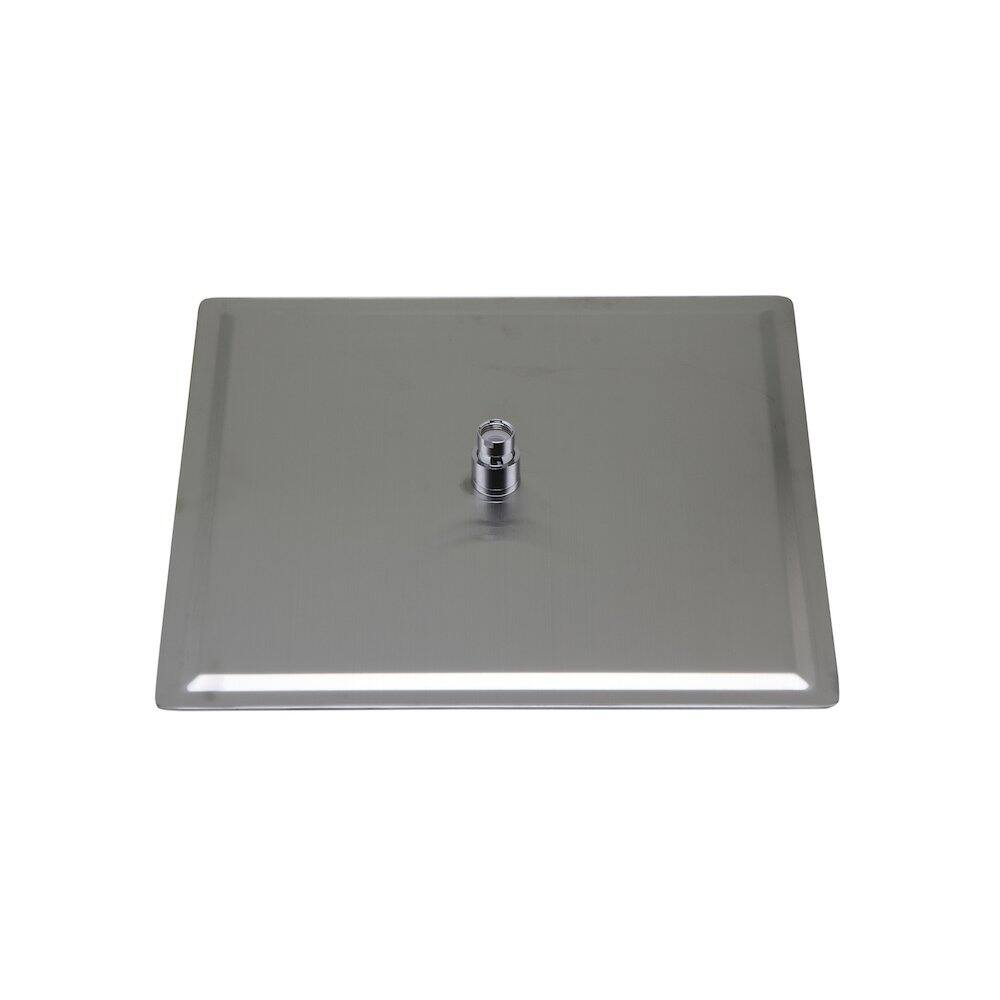 Alt View 1. Alfi - Solid Brushed Stainless Steel 16" Square Ultra Thin Rain Shower Head - Stainless Steel.