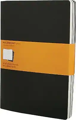 Moleskine - Cahier Journal, 7.5" x 10", Unruled, 3/Pack - Black