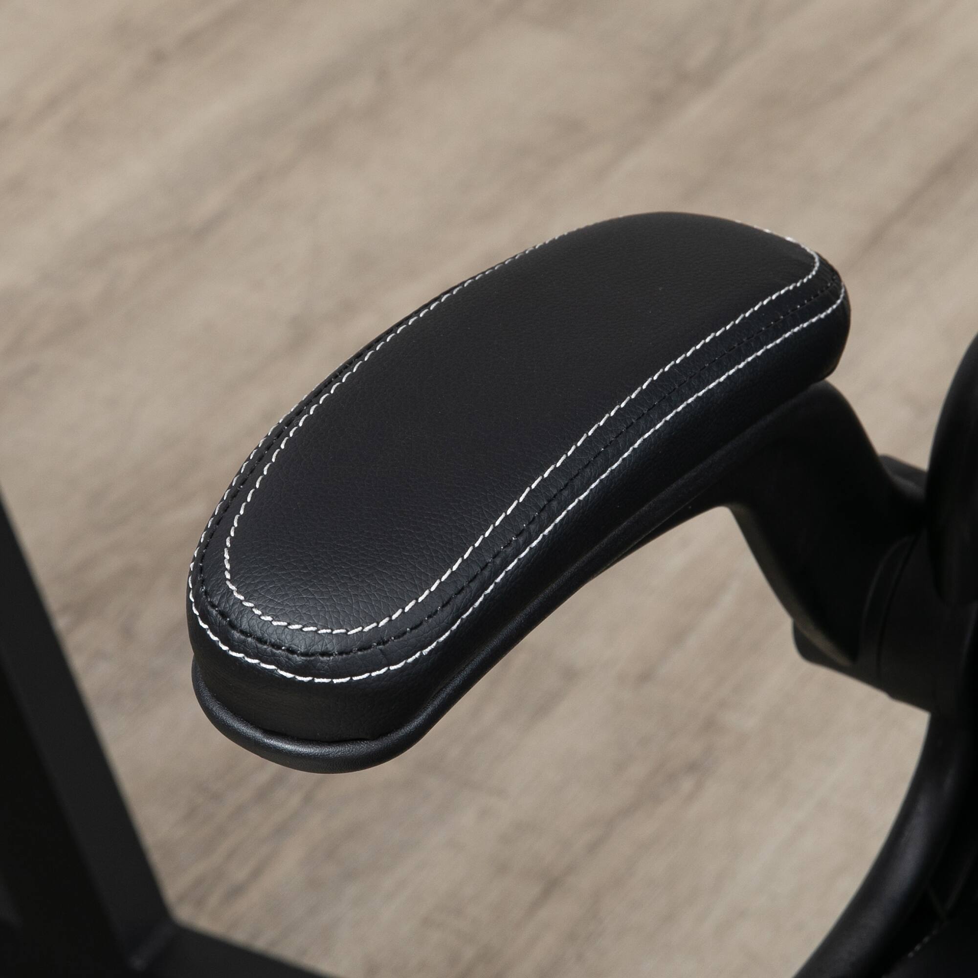 Alt View 8. Vinsetto - PU Leather Gaming Chair with Flip-up Armrests, Racing Style Computer Chair, Height Adjustable Home Office Chair - Black.