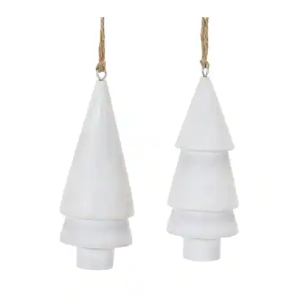 Front. BreeBe - Tree Ornament (Set of 6) - Light Green.