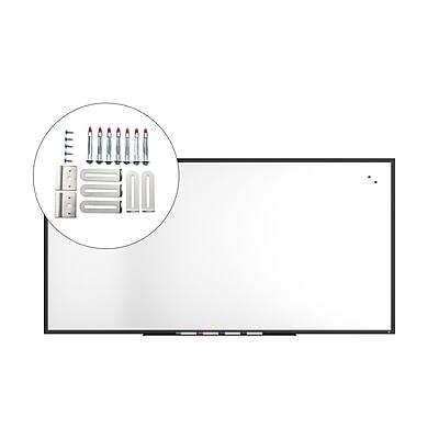 Alt View 4. TRU RED - Magnetic Porcelain Dry Erase Board Frame, 8' x 4' - Black.