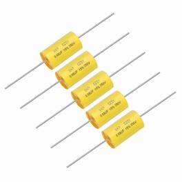 Unique Bargains - 5pcs 0.68uf Frequency Divider Capacitor, 250V Axial Audio Speaker Crossover MKP Film Capacitor - Yellow