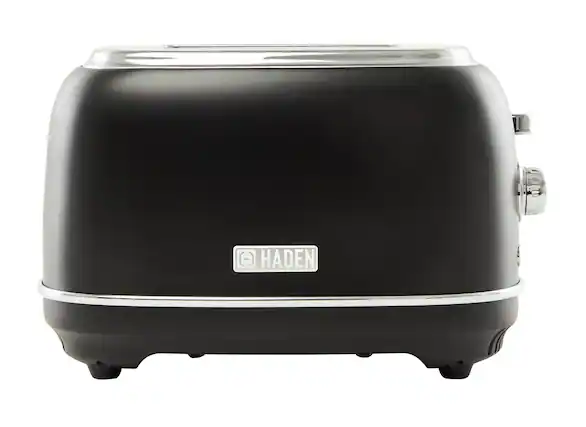 Front. Haden - Heritage 2 Slice Toaster - Black and Chrome.