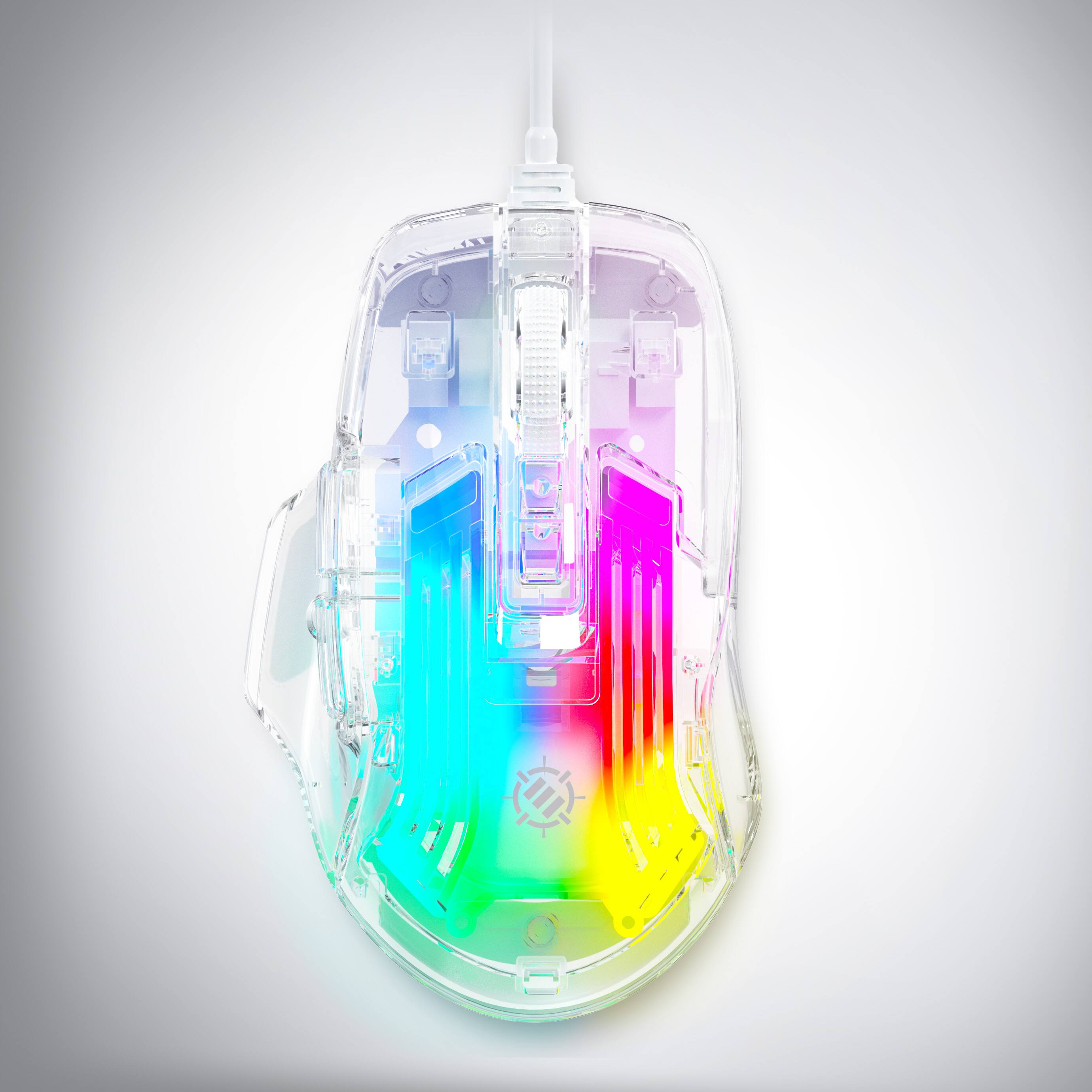 Alt View 7. ENHANCE - Theorem 3 White Gaming Mouse - Wired Mouse with 7 Buttons, 13 Color Modes - White.