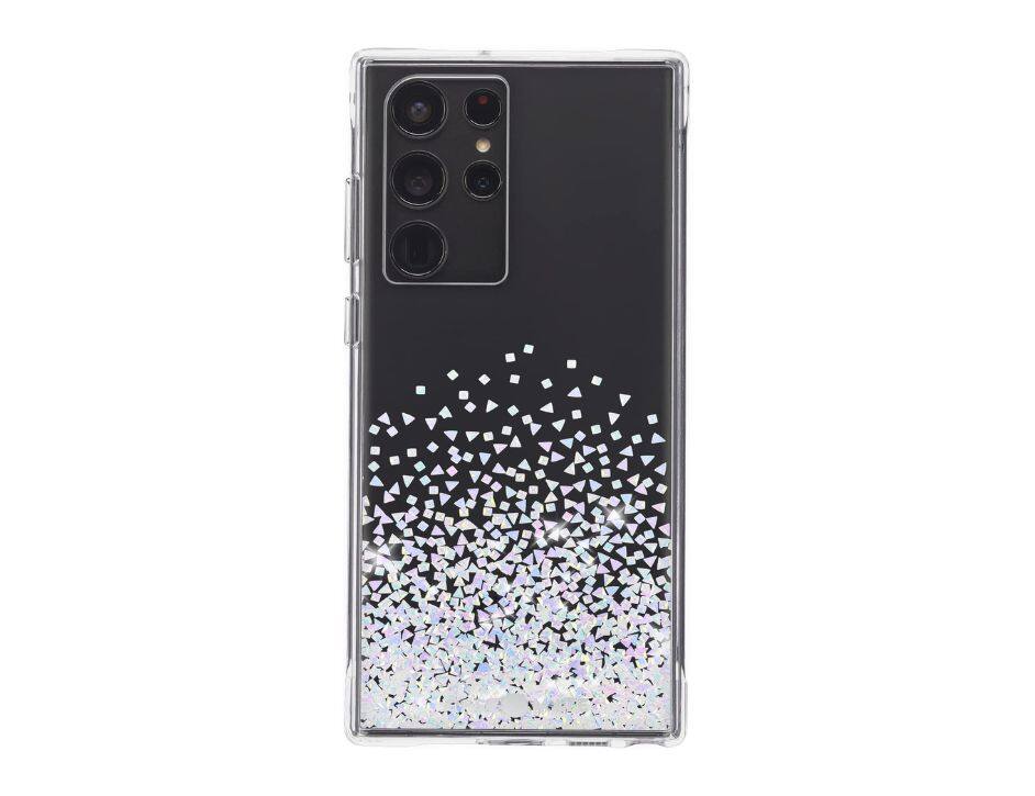 Front. Case-Mate - Case-Mate Twinkle Diamond Ombre Case for Samsung Galaxy S22 Ultra - Twinkle Diamond.