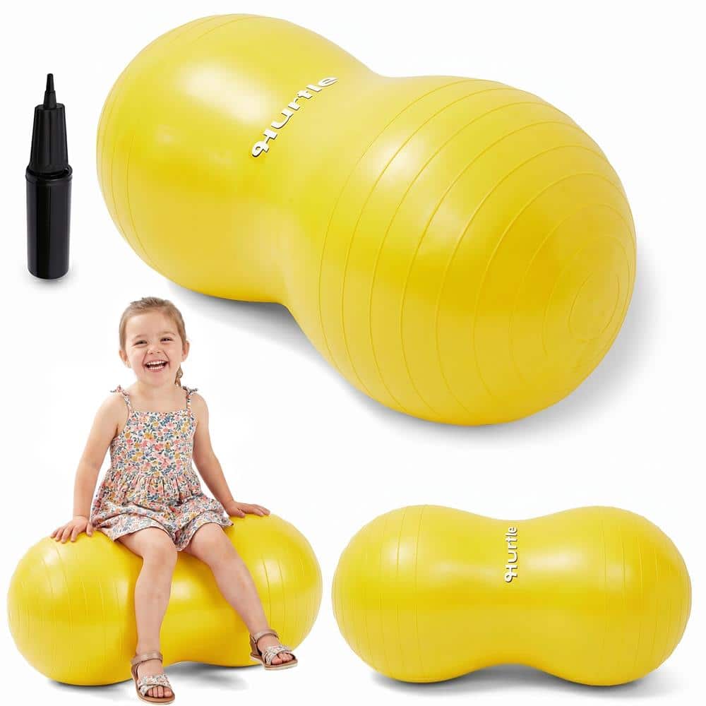 Hurtle - Peanut-Shaped Exercise Ball Active Seat for Yoga, Balance Training & Flexible Sitting, All Ages - Yellow price history on PriceWatchPro