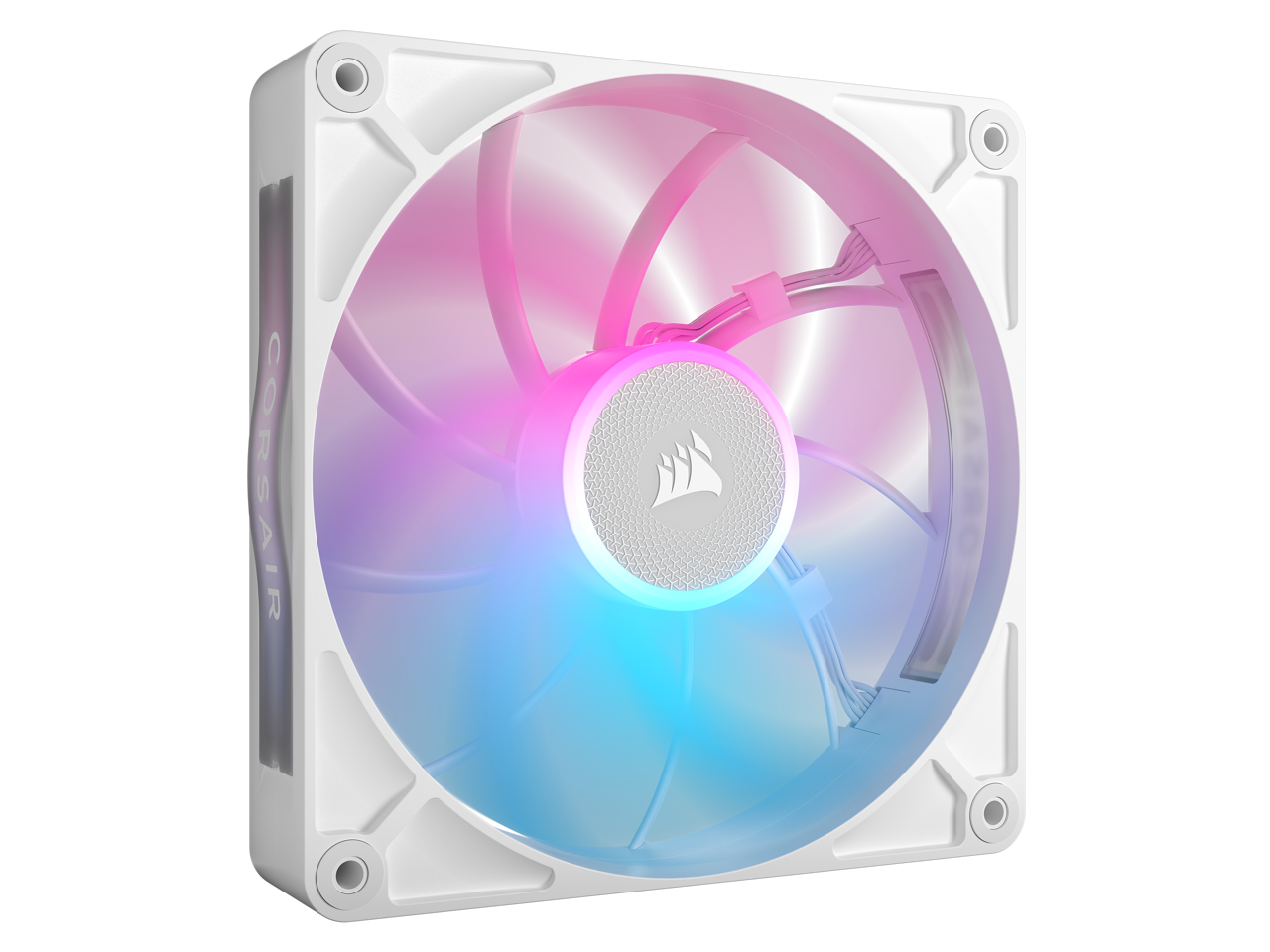 Alt View 2. CORSAIR - CORSAIR iCUE LINK RX140 MAX RGB 140mm PWM Fans - Starter Kit – White – 30mm – Up to 1600 RPM – iCUE Hub - White.
