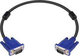 Core Tech - VGA to VGA Monitor Cable with Dual Ferrite Cores - 1.5 ft - Blue