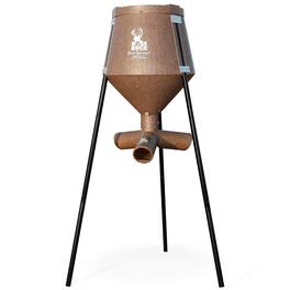Boss Buck - 200 Pound Gravity Fed Tripod Game Deer Corn and Protein Pellet Feeder - Brown