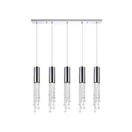 CWI Lighting - Extended 5 Light Multi Light Pendant With Finish - Chrome