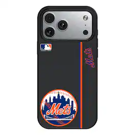 Keyscaper - MLB - New York Mets - iPhone Magnetic Bump Case - 15 - Black
