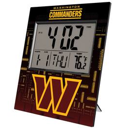 Keyscaper - Washington Commanders Quadtile Digital Desk Clock - Multicolor
