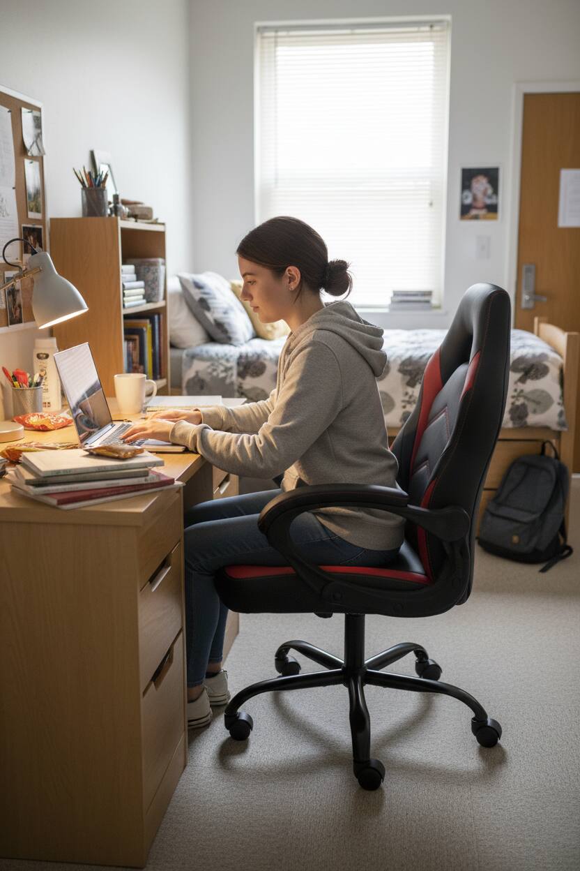 Angle. AOITUN - Gaming Chair Ergonomic Office Chair PU Leather Desk Chair Executive Adjustable Swivel Task Chair with Flip-up Armrest - Red.