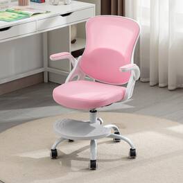 Hirose Alice - Kids Desk Chair,Ergonomic Study Chair with Adjustable Height,Swivel Mesh Desk Chair with Wheels,Home Office - Pink