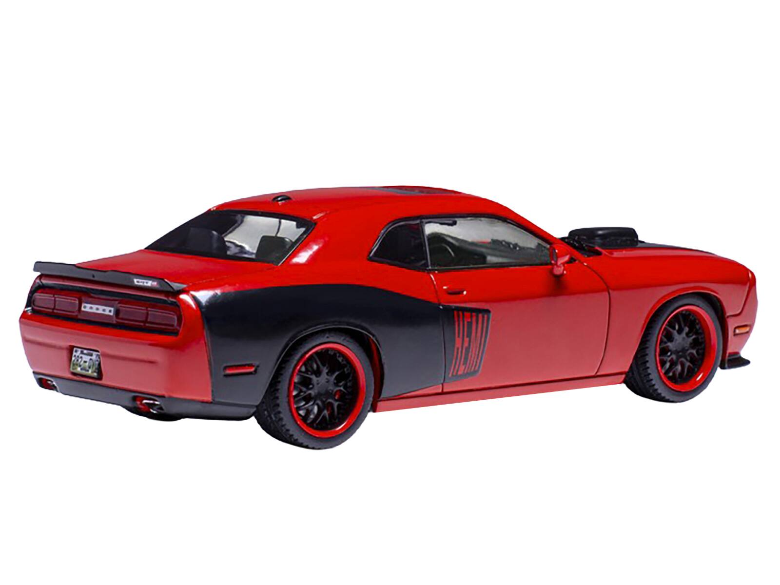Alt View 2. IXO - 2009 Dodge Challenger SRT8 Red with Black Accents 1/43 Diecast Model Car by IXO Models.