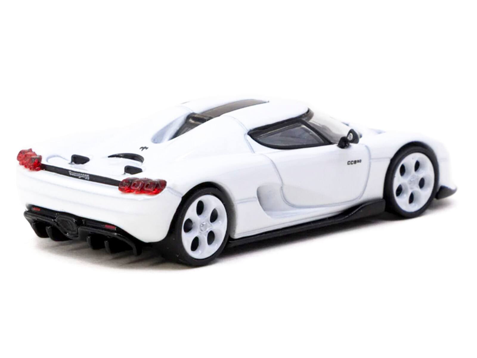 Alt View 2. Tarmac Works - Koenigsegg CC850 White with Tarmac Cards "Global64" Series 1/64 Diecast Model by Tarmac Works.
