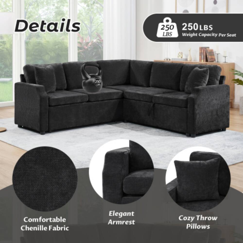 Details  
250 LBS  
Weight Capacity Per Seat  
Comfortable Chenille Fabric  
Elegant Armrest  
Cozy Throw Pillows