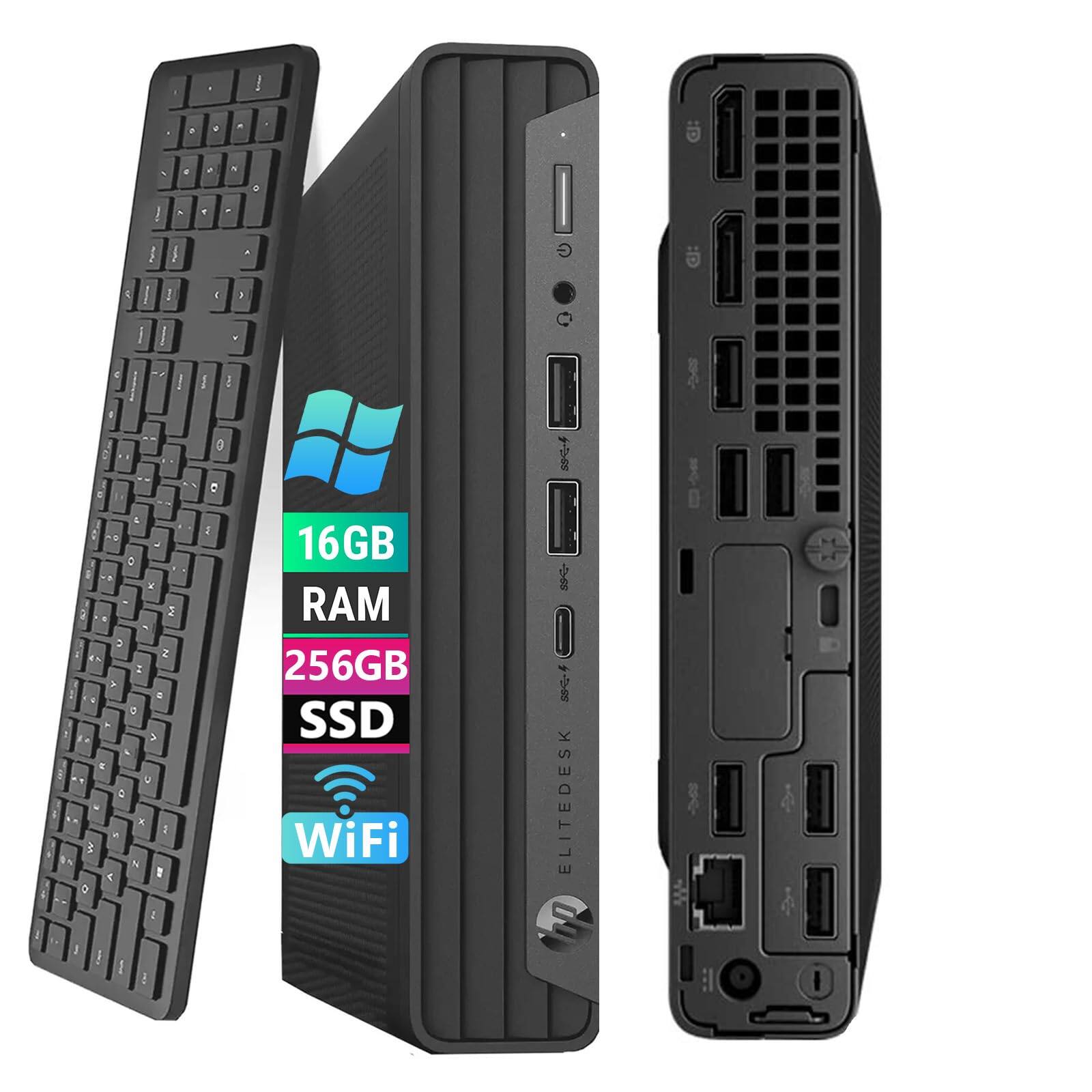 16GB RAM  
256GB SSD  
WiFi 6  
ELITEDESK