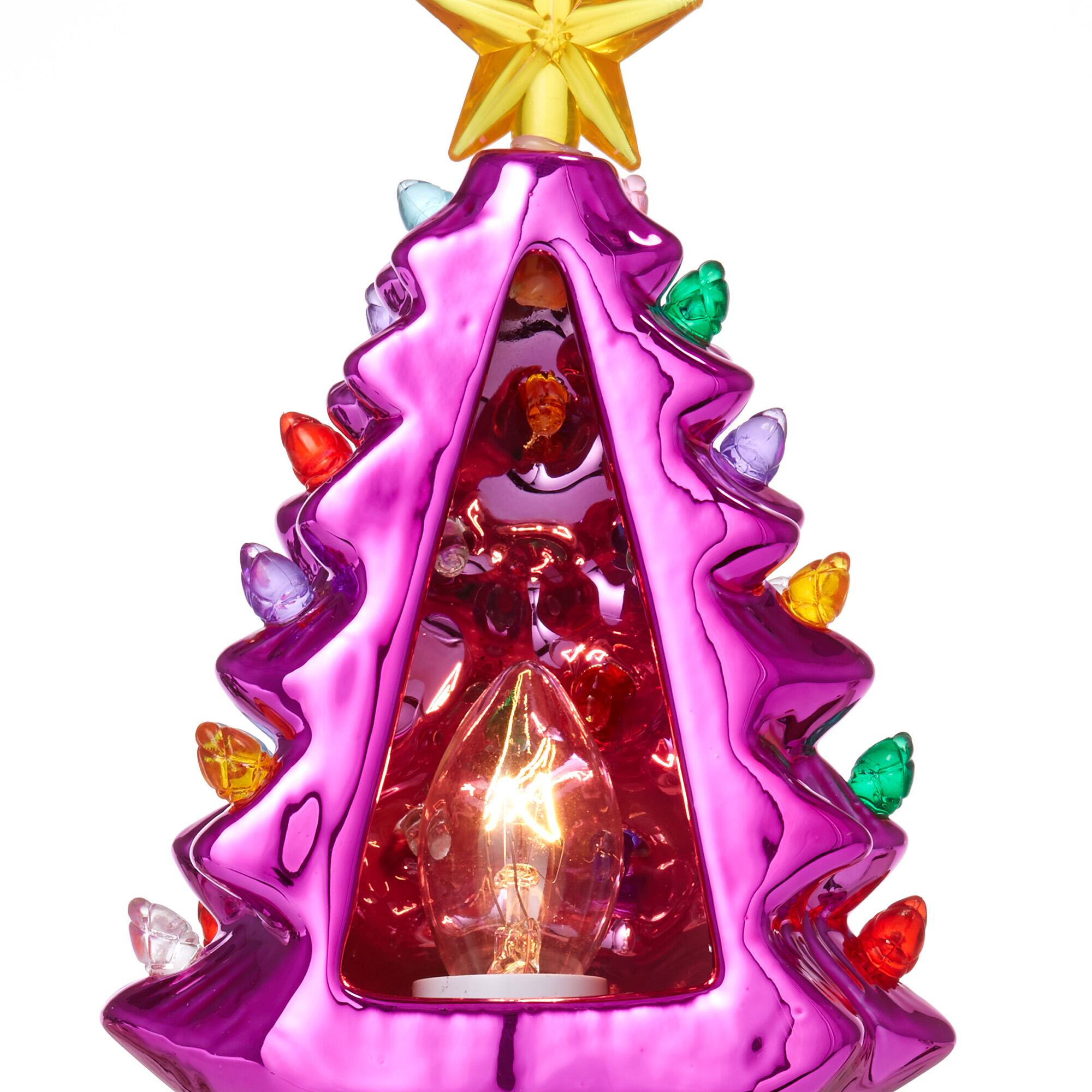 Alt View 3. Casafield - Ceramic Holiday Plug-in Vintage Decorative Night Light - Pink.