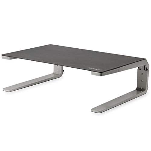 Startech - Monitor Riser Stand - Height Adjustable - Steel and Aluminum - For up to 32 Monitor (MONSTND) - Dual Color
